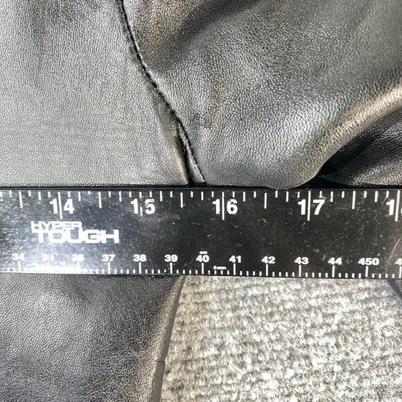 JERRY SHABO Black Soft Leather Jacket Minimalist XS Zip Front Fitted Luxury - Picture 4 of 12